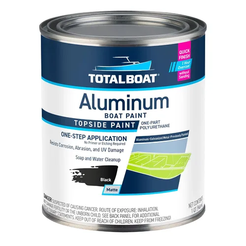 Miniatura 15 de TotalBoat Pintura de aluminio para lanchas, barcos bajos, botes, botes anfibios, barcos Jon y pontones (Verde Ejército, Quart)