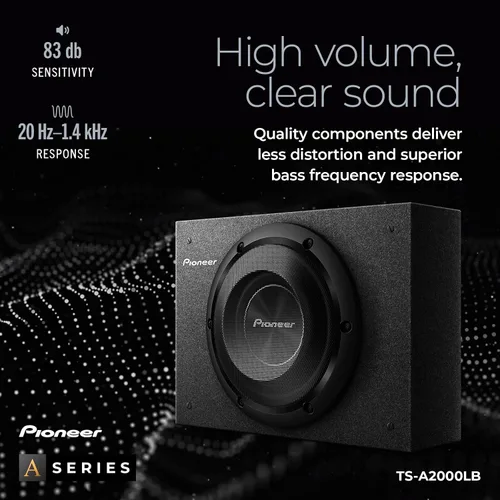 Miniatura 5 de Pioneer Subwoofer TS-A2000LB Serie A de 8 pulgadas – 700 W máximo, diseño de montaje poco profundo precargado, graves profundos en espacios