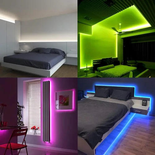 Miniatura 6 de DAYBETTER Tira de luces LED de 16.4 pies que cambian de color impermeable con control remoto
