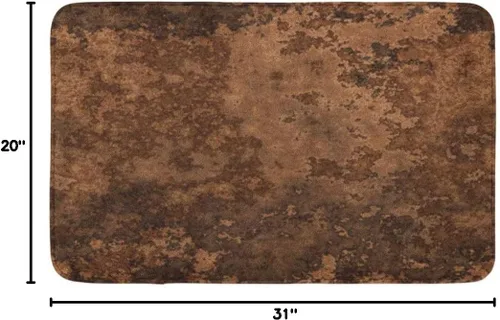Miniatura 2 de KXO Tapete de baño marrón cobre óxido naranja abstracto envejecido corroído dañado por corrosión dañada acogedora decoración de baño alfombra