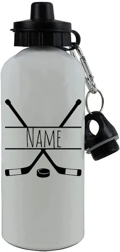 Miniatura 5 de CustomGiftsNow Bastones de hockey cruzados personalizados personalizados de aluminio, 20 onzas, para niños, sublimación de verano, botella de agua