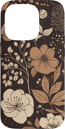 Miniatura 17 de Hazelnut Brown Wildflower Floral Flower Design Case for iPhone 17