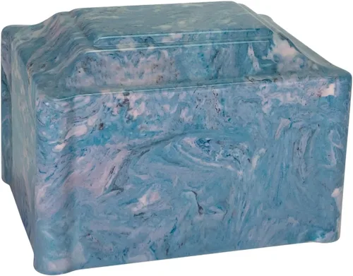 Miniatura 14 de Claremont - Urna de cremación de mármol cultivado, color verde oscuro, tamaño adulto, urna de cenizas humanas para entierro en el suelo