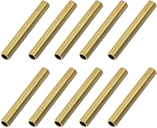 Miniatura 6 de uxcell Tubo redondo de latón, 0.118 pulgadas de diámetro exterior de 0.018 pulgadas de grosor de pared, 1.181 in de longitud, tubo sin costuras