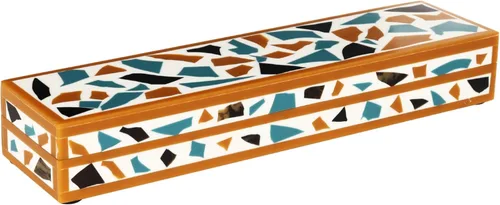 Miniatura 135 de Handicrafts Home Caja de recuerdo decorativa de 8 x 5 – Pequeña caja organizadora con tapa, almacenamiento decorativo Boho, caja de memoria retro