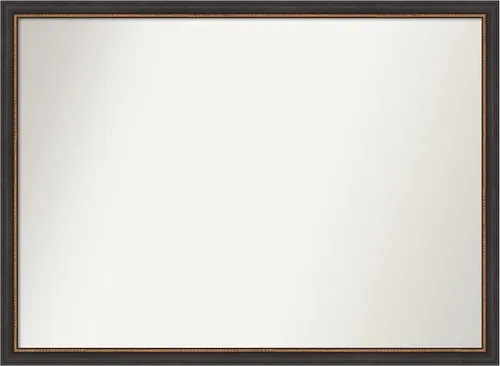 Miniatura 68 de Amanti Art Espejo de baño negro para sobre el fregadero, 23 x 23 pulgadas, espejo cuadrado negro Ashton, marco de madera tradicional mediano, se