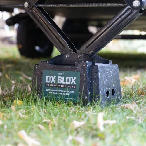Miniatura 5 de Paquete de 4 Bloques de Gato para Remolque de Servicio Pesado OX BLOX - Bloques de Nivelación para Vehículos Recreativos Fabricados en EE.UU.