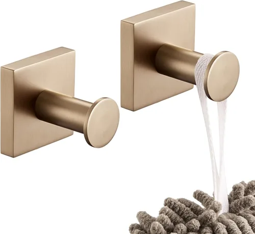 Miniatura 18 de KOKOSIRI Ganchos para Toallas de Baño para Pared de Ducha, Colgadores de Toallas, Ganchos para Bata de Baño para Puerta, Cocina, Armario, Acero Oro