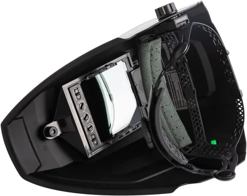 Miniatura 2 de Casco de soldadura con área de visión de 3.94 pulgadas x 3.64 pulgadas, cuenta con cuatro sensores de arco para oscurecimiento automático de sombra
