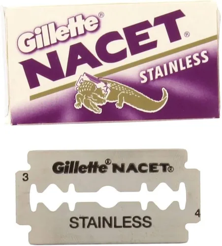 Miniatura 3 de 100 cuchillas de afeitar NACET de acero inoxidable de doble filo