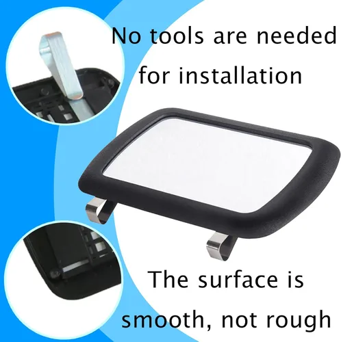 Miniatura 4 de Paquete de 2 Espejos de Visera con Clip, Espejo de Visera de Sol para Coche Espejo de Tocador HD Espejo Cosmético con Protección Solar con Clips