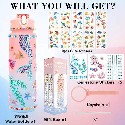 Miniatura 2 de Regalos para niñas de 4 a 12 años, decora tus propios kits de botellas de agua para niños de 4 a 6 a 8 a 10 años, regalos de cumpleaños de Pascua