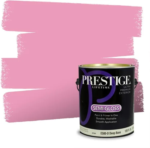 Miniatura 612 de Prestige Paints Pintura exterior e imprimación en uno, 1 galón, plano, coincidencia comparable de Valspar* Amber Rose*