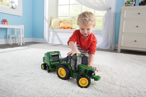 Miniatura 2 de TOMY John Deere Tractor de granja grande con carro