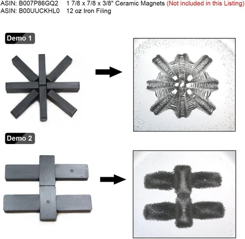 Miniatura 5 de Polvo de hierro de imán, CMS Magnetics, 12 onzas para educación