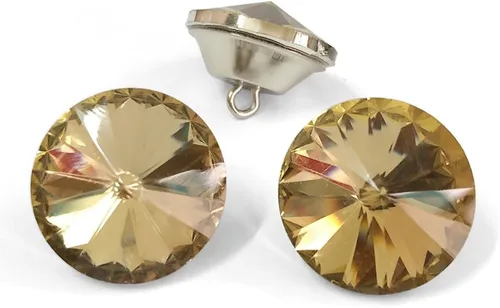 Miniatura 8 de Let's Decorate 25 botones de cristal de cristal de 0.988 pulgadas (0.984 in) para sofá, botones de costura para decoración de cabecera, botones