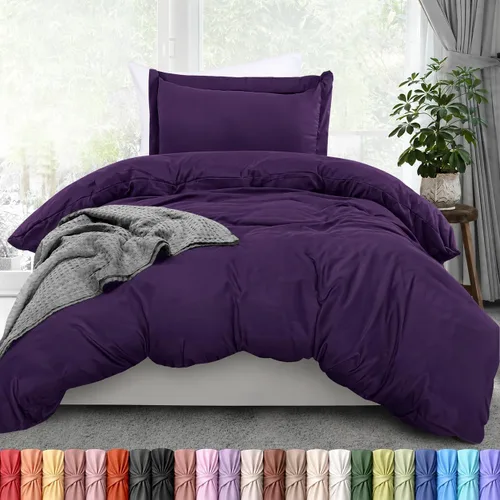 Miniatura 46 de Utopia Bedding Juego de funda de edredón tamaño individual - 2 piezas con cierre de cremallera - 1 funda de edredón 68X90 pulgadas y 1 funda de Beige