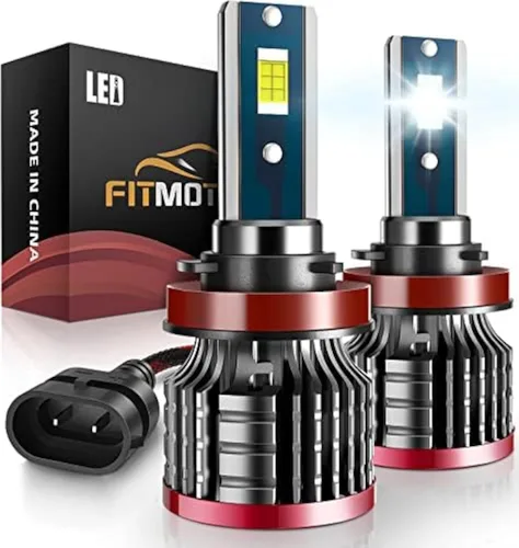 Bombillas H11/H8/H9, 80 W, 16000 lúmenes brillantes, luz antiniebla blanca fría de 6500 K, repuesto halógeno IP68 impermeable, paquete de 2