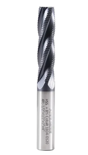 Miniatura 7 de Accusize Industrial Tools Diente fino M42 8% cobalto Tialn desbaste molino de extremo, 1 '' de diámetro, 1 '' diámetro del vástago, 2 '' longitud
