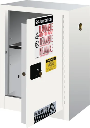 Miniatura 21 de Justrite 890200 - Gabinete para almacenamiento de seguridad, de tamaño pequeño, para almacenar productos inflamables, manual, con 1 puerta, de acero