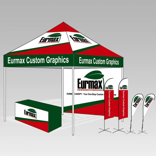 Miniatura 6 de Toldo Eurmax comercial de 3 m x 3 m, carpa para armar, toldos para fiestas en exteriores con 4 paredes laterales desmontables, con cierres, y bolsa