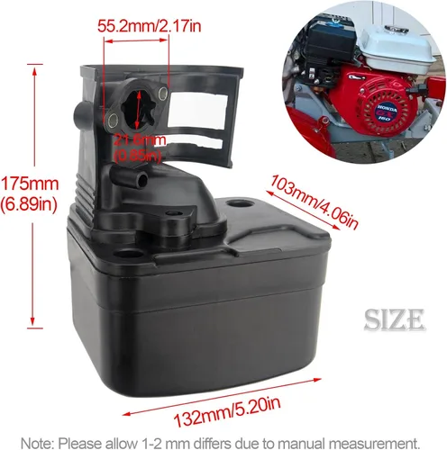 Miniatura 4 de Carcasa del filtro de aire GX160 con conjunto de filtro de aire para Honda GX120 GX140 GX160 GX200 168F Motor Cortacésped Reemplazar 17230-Z51-820