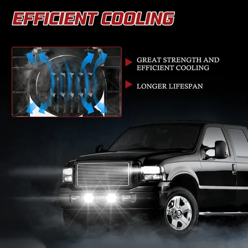 Miniatura 6 de BUNKER INDUST Luces de niebla LED para camionetas Ford F250 F350 F450 F550 SUPER DUTY de 2005, 2006 y 2007, kit de luces de niebla de parachoques