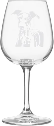 Miniatura 77 de Copa de vino de 12.75 onzas con diseño de perro grabado