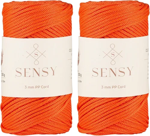 Miniatura 25 de Sensy - Cuerda de poliéster prémium de 0.118 pulgadas (0.118 in), 131 yardas, 100% polipropileno, cordón de macramé, cuerda de ganchillo de 0.118