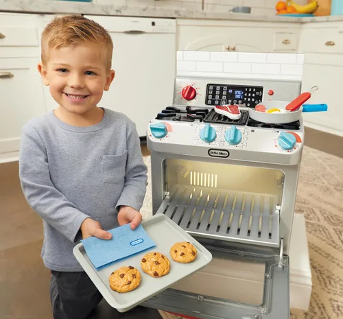Miniatura 4 de Little Tikes First Oven - Electrodoméstico de juego de simulación realista para niños, cocina de juego con 11 accesorios y sonidos de cocina