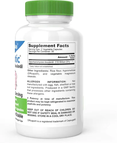 Miniatura 2 de DrFormulas Saccharomyces Boulardii Probiótico 10 mil millones de UFC Nexabiotic S boulardii, suplemento de apoyo inmunológico y digestivo, 60