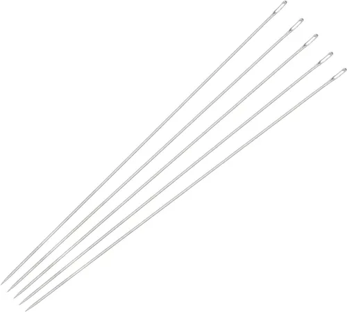 Miniatura 7 de uxcell 50 agujas de abalorios finas, finas, largas, rectas para bordar, hilos de bordado, acero inoxidable, 3.15 pulgadas, 0.016 in de diámetro