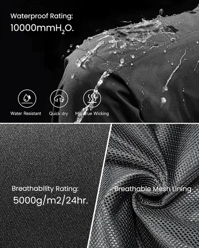 Miniatura 4 de Men's Rain Pants, Waterproof Rain Over Pants Windproof Hiking Pants