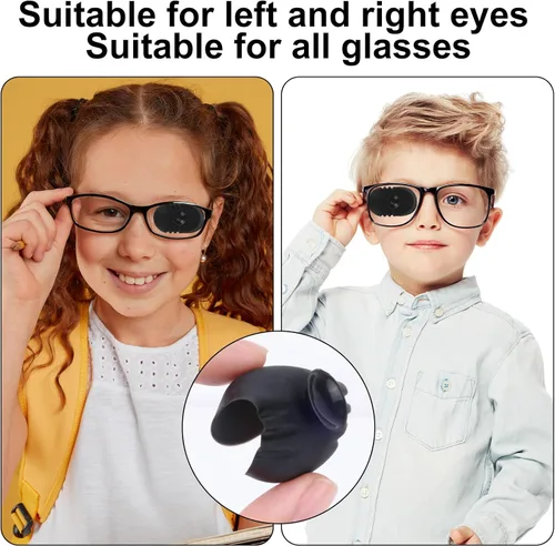 Miniatura 4 de Parche para ojos, diseño de contorno de ojos 3D, de silicona, lavable, con diseño de ventosa, para todos los anteojos, adultos y niños