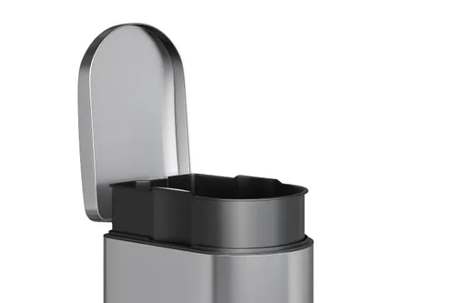 Miniatura 8 de Garvee Cubo de basura delgado de acero inoxidable de 2.6 galones / 10L con tapa, pedal de paso, cierre suave, cubo interior, cubo de basura pequeño
