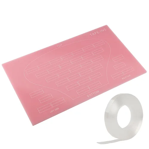 Miniatura 9 de Cinta en el kit de herramientas de extensión de cabello, tarjeta de papel, tablero de colocación de extensión de cabello, rollo de 3 yardas, cintas