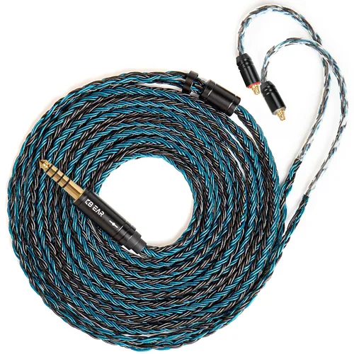 Miniatura 22 de H HIFIHEAR Cable de repuesto mejorado para auriculares, 8 núcleos, cable de cobre chapado en plata con cable IEM de 2 pines de 0.031 in para UM3X