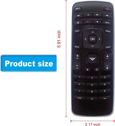 Miniatura 3 de Reemplazo remoto XRT010 para VIZIO TV E320-A0 E241-A1 E290-A1 E390-A1 E320-A1 E420-A0 E470-A0 E420VSE E390VL E471VLE E240AR E320AR E420AR E420AR