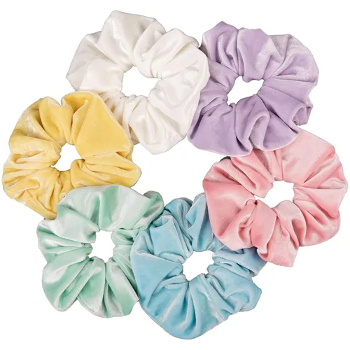 Miniatura 9 de Whaline Coleteros para el cabello con temática de rubor, bandas para el cabello de terciopelo grandes, color rosa, suaves, elásticas, accesorios