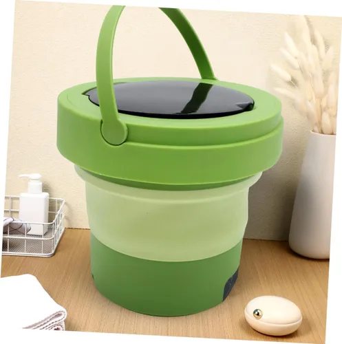 Miniatura 4 de Kisangel Portable Clothes Washer Compact Foldable Design Lightweight Washer Machine for Travel Dorm Apartment Camping US Plug