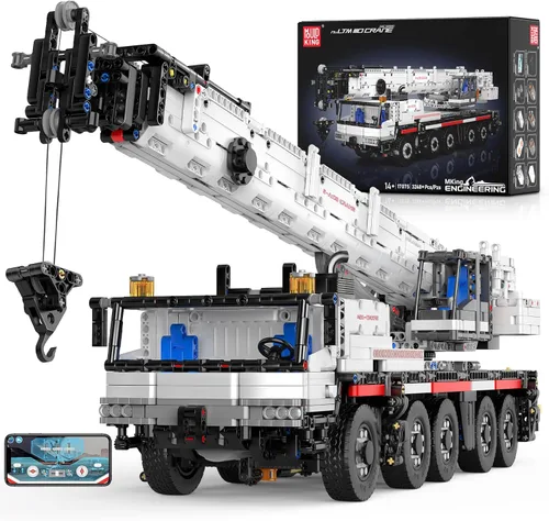 Miniatura 12 de Mould King - Juegos de construcción de excavadora RC, 13112 Kits de modelo de ingeniería con control remoto APP, conjuntos de vehículos