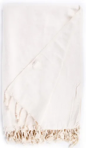 Bersuse Milas XL - Manta turca 100% algodón, 60 x 90 pulgadas, color blanco
