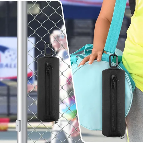 Miniatura 6 de Cosmos Soporte para pelotas de pickleball, bolsa de almacenamiento portátil con gancho, bolsa de accesorios de viaje con capacidad para 3 bolas