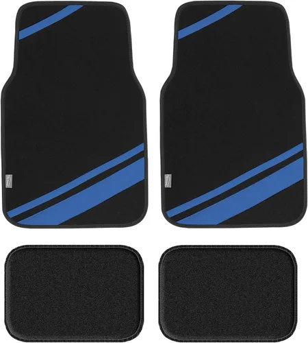 FH Group Alfombrillas de Piso de Coche – Alfombrillas de Alfombra para Automóvil, Alfombrillas de Piso Automotrices de Ajuste Universal, Azul
