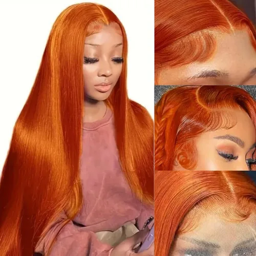 Miniatura 24 de Peluca de encaje frontal de cabello humano ondulada tipo body wave de 13x6. Peluca de cabello humano predepilada con cabello de bebé. Peluca