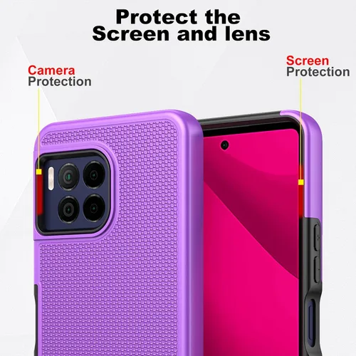 Miniatura 4 de Ailiber Funda para TMobile Revvl 7 Pro 5G, con protector de pantalla, doble capa de protección a prueba de golpes, parachoques de silicona