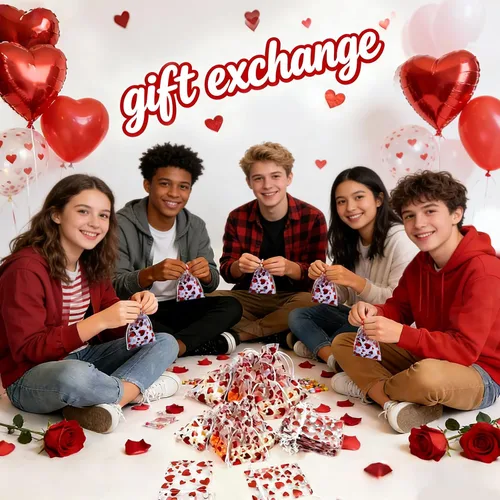 Miniatura 3 de SIROGOGO 50 bolsas de organza para el día de San Valentín, bolsas de dulces de corazón rojo, bolsas de joyería, bolsas con cordón para embalaje