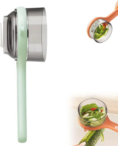 Pelador de Verduras con Contenedor, 2025 Nuevo con Caja de Almacenamiento Cocina Pelador Especial de Frutas, Herramienta Multifuncional 2 en 1 para