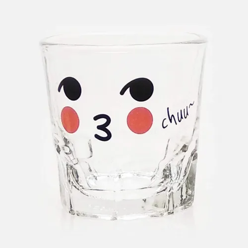 Miniatura 4 de LENITH ] Juego de vasos de chupito coreanos Soju, 1.7 onzas, vidrio transparente con carácter, vidrio en forma de corazón para whisky, tequila
