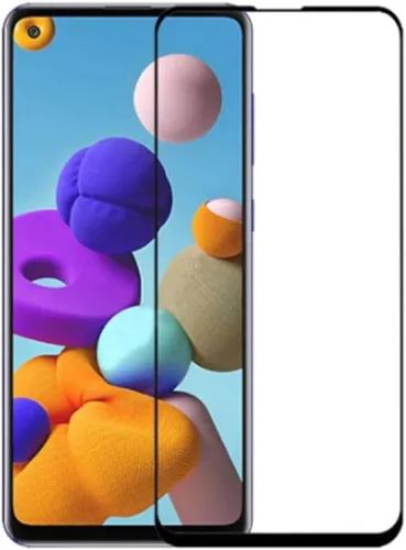 Miniatura 2 de Protector de pantalla de cobertura completa para Samsung Galaxy A21, 2 unidades, de alta transparencia de seda negra resistente a los arañazos